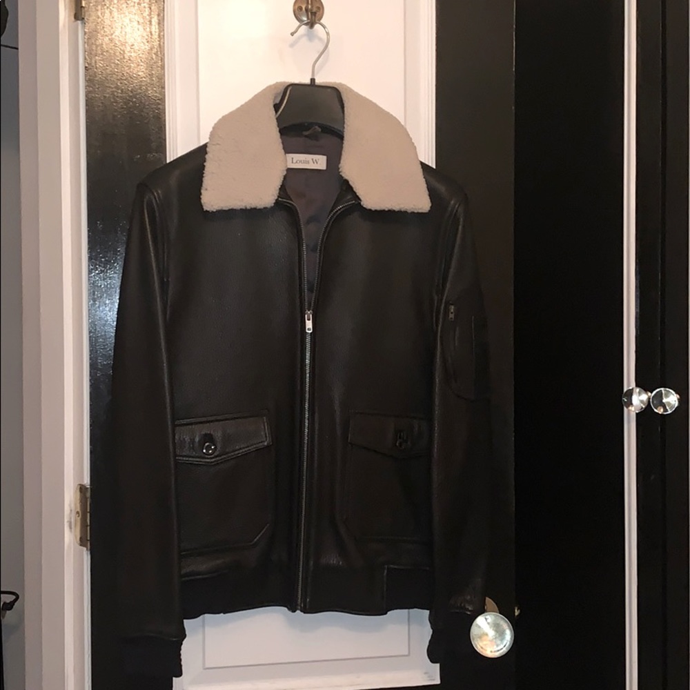 APC Louis W. Leather Bomber Jacket